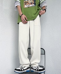 セミワイドシルエット イージースラックスパンツ