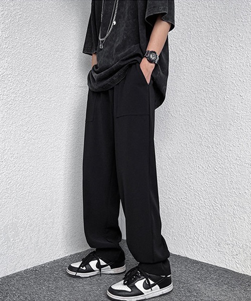 Ressaca(レサーカ)の「セミワイドシルエット イージースラックスパンツ(スラックス・メンズ・ブラック/チャコールグレー/ホワイト・S/M/L/XL)」の4枚目の写真