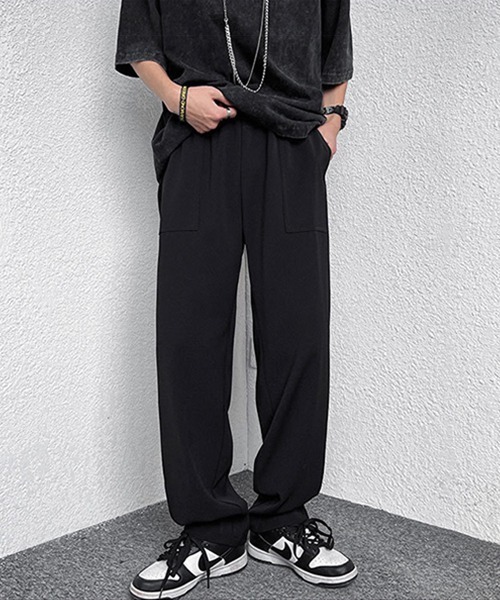 Ressaca(レサーカ)の「セミワイドシルエット イージースラックスパンツ(スラックス・メンズ・ブラック/チャコールグレー/ホワイト・S/M/L/XL)」の15枚目の写真