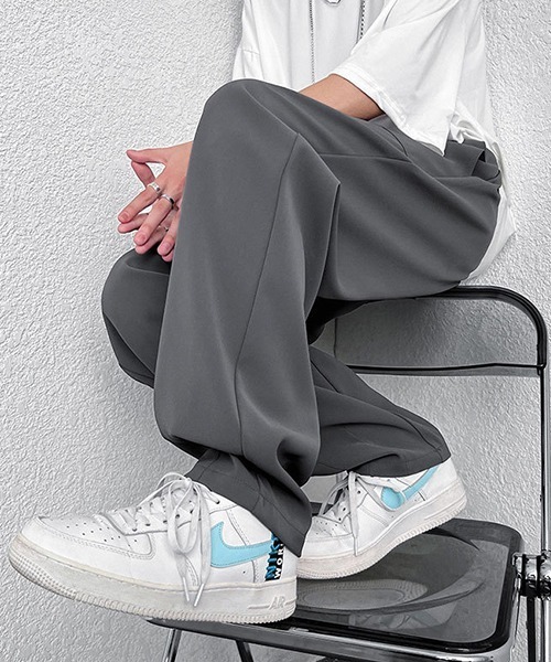 Ressaca(レサーカ)の「セミワイドシルエット イージースラックスパンツ(スラックス・メンズ・ブラック/チャコールグレー/ホワイト・S/M/L/XL)」の17枚目の写真