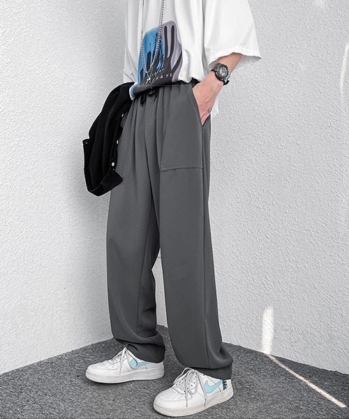 Ressaca(レサーカ)の「セミワイドシルエット イージースラックスパンツ(スラックス・メンズ・ブラック/チャコールグレー/ホワイト・S/M/L/XL)」の7枚目の写真