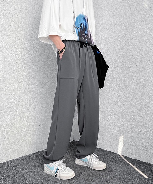 Ressaca(レサーカ)の「セミワイドシルエット イージースラックスパンツ(スラックス・メンズ・ブラック/チャコールグレー/ホワイト・S/M/L/XL)」の5枚目の写真