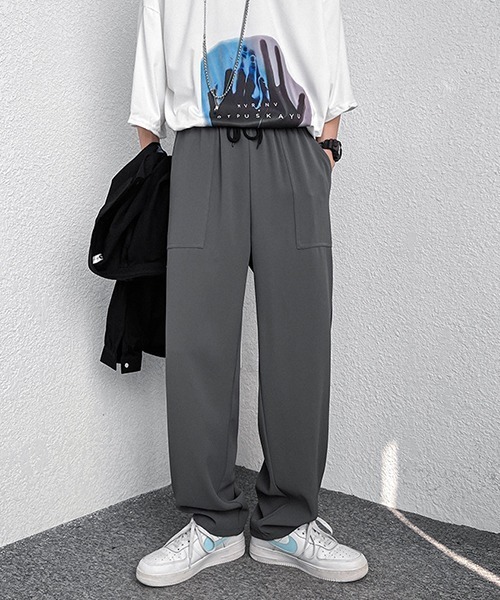 Ressaca(レサーカ)の「セミワイドシルエット イージースラックスパンツ(スラックス・メンズ・ブラック/チャコールグレー/ホワイト・S/M/L/XL)」の16枚目の写真