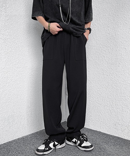 Ressaca(レサーカ)の「セミワイドシルエット イージースラックスパンツ(スラックス・メンズ・ブラック/チャコールグレー/ホワイト・S/M/L/XL)」の10枚目の写真