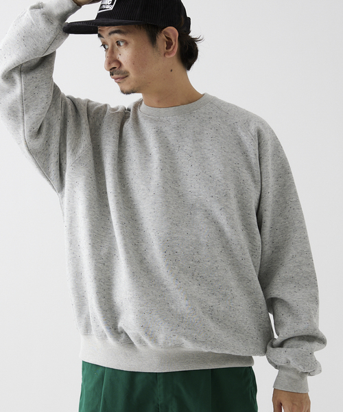 JOURNAL STANDARD relume(ジャーナルスタンダード レリューム)の「CALIFORNIA ネップクルーネックスウェット(スウェット・メンズ・ブラウン/グレー/ナチュラル・MEDIUM/LARGE)」の2枚目の写真