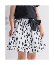 BeBe（ベベ）の「BeBe/レオパードアニマルプリントリボン付スカート(90~150cm)（スカート・キッズ）」