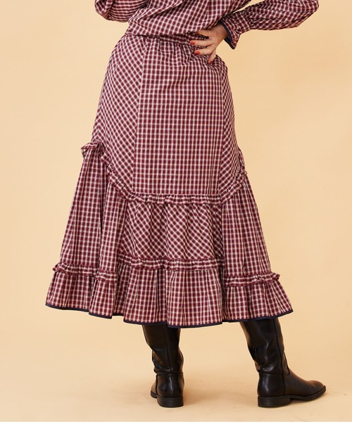 MILKFED.（ミルクフェド）の「PLAID TIERED SKIRT（スカート・レディース・レッド/ブルー・ONE SIZE）」の8枚目の写真