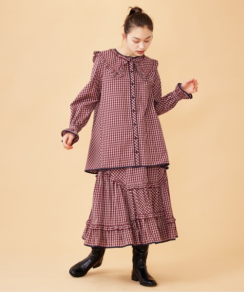 MILKFED.（ミルクフェド）の「PLAID TIERED SKIRT（スカート・レディース・レッド/ブルー・ONE SIZE）」の6枚目の写真