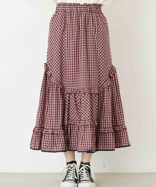 MILKFED.（ミルクフェド）の「PLAID TIERED SKIRT（スカート・レディース・レッド/ブルー・ONE SIZE）」の9枚目の写真