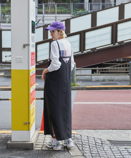 Auntie Rosa Holiday(アンティローザホリデー)の「ポリツイルキャミワンピース / 長さ調節可能(ワンピース・レディース・ブラック/アイボリー/マスタード/レオパード/ブルー・FREE)」の17枚目の写真