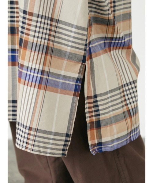 CRAFT STANDARD BOUTIQUE(クラフトスタンダードブティック)の「バンドカラーチェックワンピース *◆(シャツワンピース・レディース・オフホワイト/ベージュ系その他/ブルー系その他・FREE)」の22枚目の写真