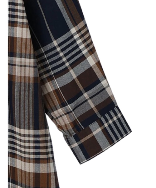 CRAFT STANDARD BOUTIQUE(クラフトスタンダードブティック)の「バンドカラーチェックワンピース *◆(シャツワンピース・レディース・オフホワイト/ベージュ系その他/ブルー系その他・FREE)」の7枚目の写真