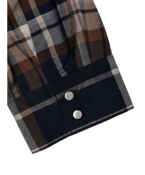 CRAFT STANDARD BOUTIQUE(クラフトスタンダードブティック)の「バンドカラーチェックワンピース *◆(シャツワンピース・レディース・オフホワイト/ベージュ系その他/ブルー系その他・FREE)」の17枚目の写真