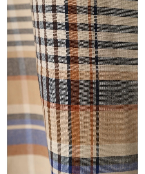 CRAFT STANDARD BOUTIQUE(クラフトスタンダードブティック)の「バンドカラーチェックワンピース *◆(シャツワンピース・レディース・オフホワイト/ベージュ系その他/ブルー系その他・FREE)」の20枚目の写真
