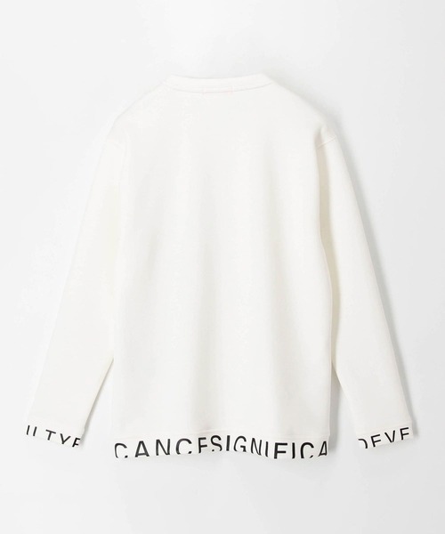 HIDEAWAYS NICOLE(ハイダウェイニコル)の「【WEB限定】ダンボールニットプルオーバー(Tシャツ/カットソー・メンズ・ボルドー/ブラック/チェック/オフホワイト/ダークオレンジ・MEDIUM/X-LARGE/LARGE)」の6枚目の写真