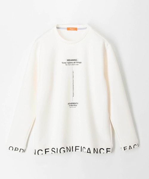 HIDEAWAYS NICOLE(ハイダウェイニコル)の「【WEB限定】ダンボールニットプルオーバー(Tシャツ/カットソー・メンズ・ボルドー/ブラック/チェック/オフホワイト/ダークオレンジ・MEDIUM/X-LARGE/LARGE)」の22枚目の写真