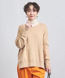UNITED ARROWS | C/R スムース スリット クルーネック ニット(ニット/セーター)