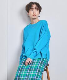 UNITED ARROWS | C/R スムース スリット クルーネック ニット(ニット/セーター)