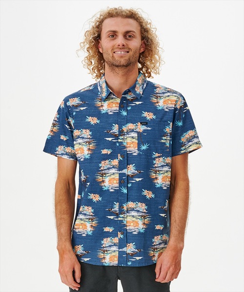 rip curl（リップカール）の「【RIPCURL（リップカール）】PARTY PACK SHIRT/半袖柄シャツ（シャツ/ブラウス・メンズ・ブラック/ネイビー/ナチュラル・SMALL/MEDIUM/LARGE/X-SMALL/X-LARGE）」の3枚目の写真