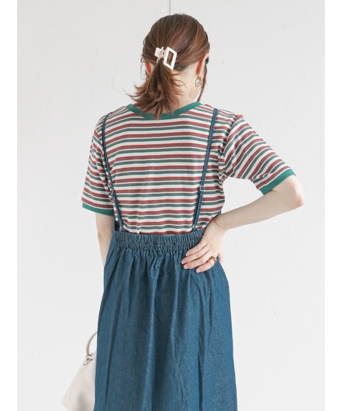 ehka sopo（エヘカソポ）の「デニムキャミワンピース（ワンピース・レディース・ブラック/ネイビー/グレー・ﾌﾘ-）」の13枚目の写真