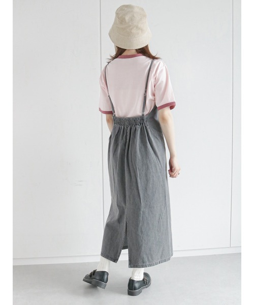 ehka sopo（エヘカソポ）の「デニムキャミワンピース（ワンピース・レディース・ブラック/ネイビー/グレー・ﾌﾘ-）」の16枚目の写真