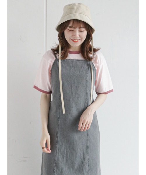 ehka sopo（エヘカソポ）の「デニムキャミワンピース（ワンピース・レディース・ブラック/ネイビー/グレー・ﾌﾘ-）」の17枚目の写真