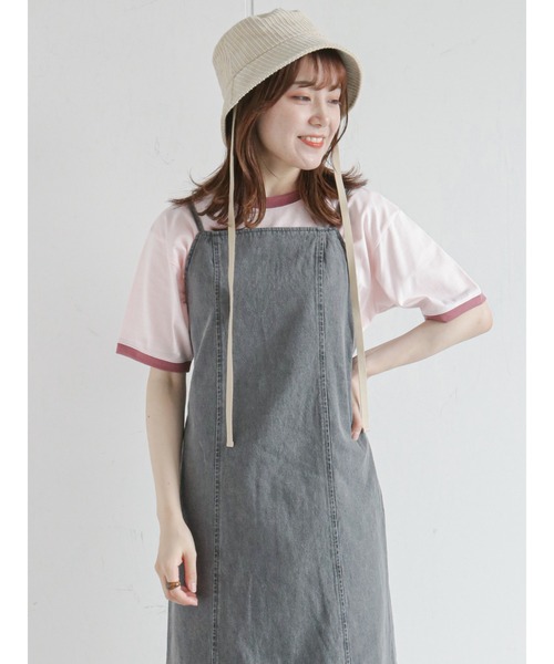 ehka sopo（エヘカソポ）の「デニムキャミワンピース（ワンピース・レディース・ブラック/ネイビー/グレー・ﾌﾘ-）」の18枚目の写真