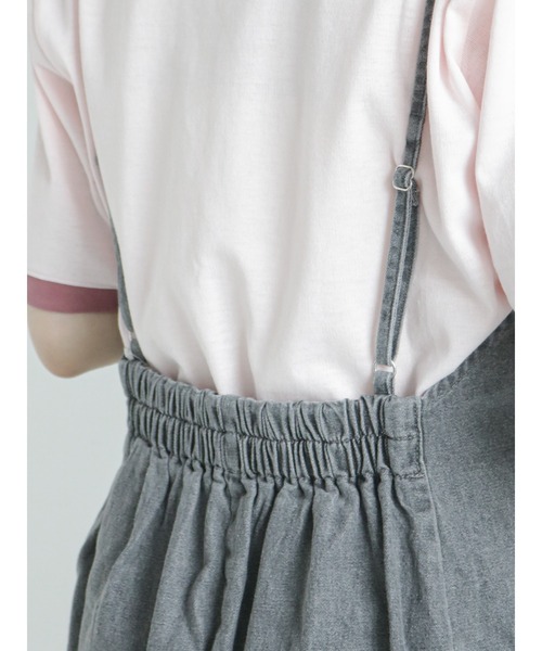 ehka sopo（エヘカソポ）の「デニムキャミワンピース（ワンピース・レディース・ブラック/ネイビー/グレー・ﾌﾘ-）」の21枚目の写真