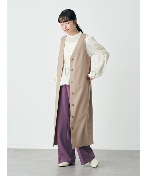 earth music&ecology（アースミュージックアンドエコロジー）の「2WAYジレワンピース（ワンピース・レディース・ブラック/ベージュ/チェック・FREE）」の19枚目の写真