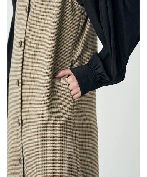 earth music&ecology（アースミュージックアンドエコロジー）の「2WAYジレワンピース（ワンピース・レディース・ブラック/ベージュ/チェック・FREE）」の20枚目の写真