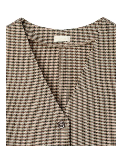 earth music&ecology（アースミュージックアンドエコロジー）の「2WAYジレワンピース（ワンピース・レディース・ブラック/ベージュ/チェック・FREE）」の13枚目の写真