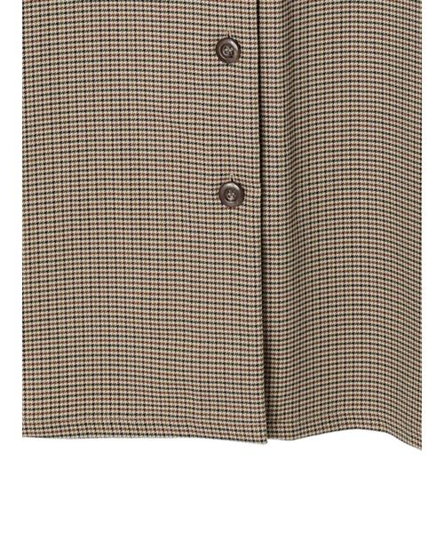 earth music&ecology（アースミュージックアンドエコロジー）の「2WAYジレワンピース（ワンピース・レディース・ブラック/ベージュ/チェック・FREE）」の6枚目の写真