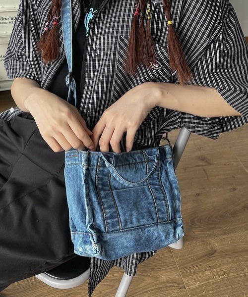 MAISON BREEZE（メゾンブリーズ）の「【MAISON BREEZE】デニムショルダーorトートバッグ KNF（ショルダーバッグ・レディース・サックスブルー/ブルー・FREE）」の3枚目の写真