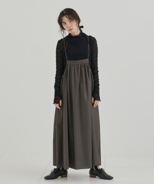 Libra Cue(リブラ キュー)の「“シアーストライプハイネックカットソー” レイヤードスタイルに欠かせないシアー素材のハイネックニットソー(Tシャツ/カットソー・レディース・ブラック/アイボリー・FREE)」の16枚目の写真