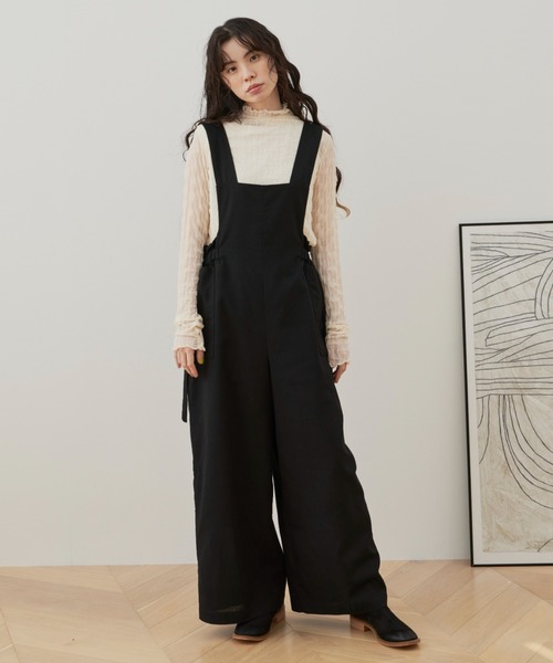 Libra Cue(リブラ キュー)の「“シアーストライプハイネックカットソー” レイヤードスタイルに欠かせないシアー素材のハイネックニットソー(Tシャツ/カットソー・レディース・ブラック/アイボリー・FREE)」の5枚目の写真