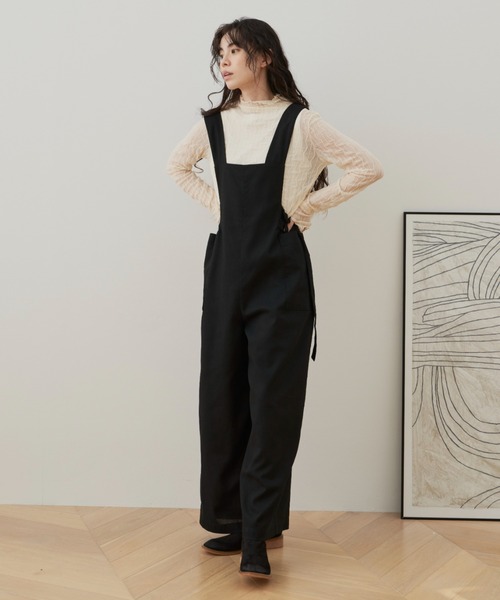 Libra Cue(リブラ キュー)の「“シアーストライプハイネックカットソー” レイヤードスタイルに欠かせないシアー素材のハイネックニットソー(Tシャツ/カットソー・レディース・ブラック/アイボリー・FREE)」の3枚目の写真