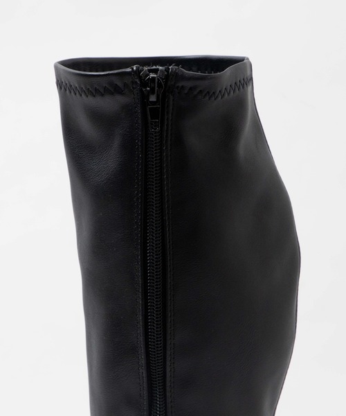 WEGO（ウィゴー）の「WEGO/ストーム付きヒールロングブーツ（ブーツ・レディース・ブラック/オフホワイト/ブラック系その他・MEDIUM/LARGE）」の8枚目の写真