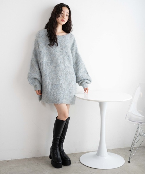 WEGO（ウィゴー）の「WEGO/ストーム付きヒールロングブーツ（ブーツ・レディース・ブラック/オフホワイト/ブラック系その他・MEDIUM/LARGE）」の17枚目の写真