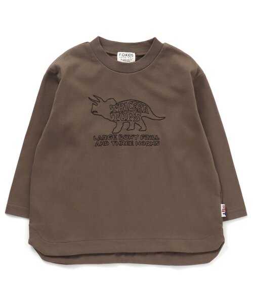 F.O.KIDS(エフオーキッズ)の「DINO Stitch 長袖Tシャツ(Tシャツ/カットソー・キッズ・オフホワイト/ネイビー/イエロー/グレー/ブラック/ブラウン・130/120/80/100/110/95/140/90)」の5枚目の写真