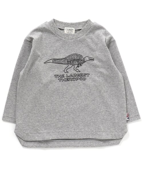 F.O.KIDS(エフオーキッズ)の「DINO Stitch 長袖Tシャツ(Tシャツ/カットソー・キッズ・オフホワイト/ネイビー/イエロー/グレー/ブラック/ブラウン・130/120/80/100/110/95/140/90)」の4枚目の写真