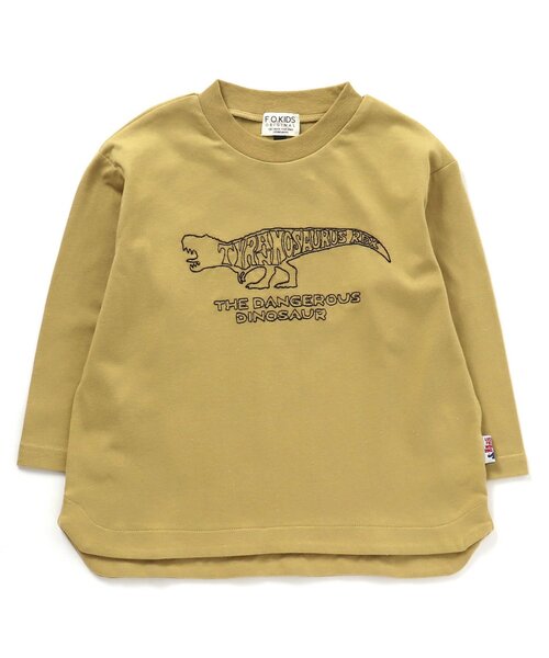 F.O.KIDS(エフオーキッズ)の「DINO Stitch 長袖Tシャツ(Tシャツ/カットソー・キッズ・オフホワイト/ネイビー/イエロー/グレー/ブラック/ブラウン・130/120/80/100/110/95/140/90)」の6枚目の写真