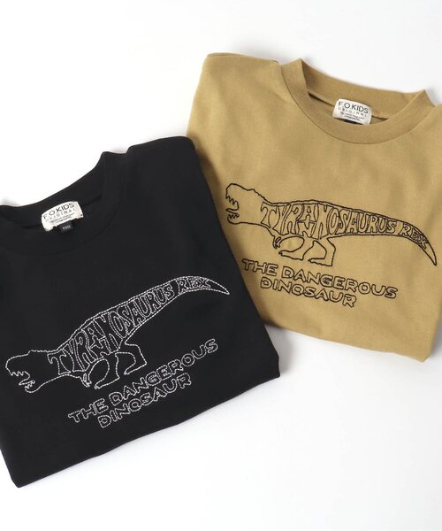 F.O.KIDS(エフオーキッズ)の「DINO Stitch 長袖Tシャツ(Tシャツ/カットソー・キッズ・オフホワイト/ネイビー/イエロー/グレー/ブラック/ブラウン・130/120/80/100/110/95/140/90)」の14枚目の写真