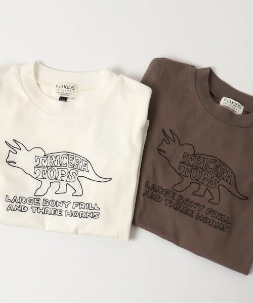 F.O.KIDS(エフオーキッズ)の「DINO Stitch 長袖Tシャツ(Tシャツ/カットソー・キッズ・オフホワイト/ネイビー/イエロー/グレー/ブラック/ブラウン・130/120/80/100/110/95/140/90)」の16枚目の写真
