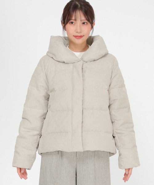 ikka（イッカ）の「細コールボリューム襟ダウンジャケット（ダウンジャケット/コート・レディース・ベージュ/マジェンタ/チャコールグレー・S/L/M）」の11枚目の写真