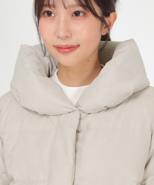 ikka（イッカ）の「細コールボリューム襟ダウンジャケット（ダウンジャケット/コート・レディース・ベージュ/マジェンタ/チャコールグレー・S/L/M）」の17枚目の写真