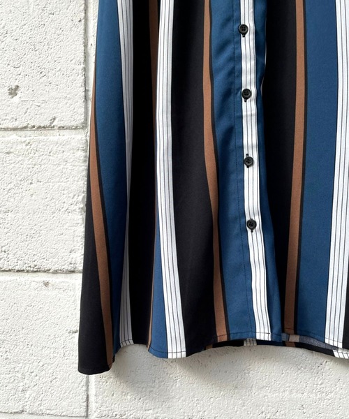 ＪＵＧＬＡＮＳ（ユグランス）の「☆ クラシカルな一枚。マルチストライプ柄ベルト付きワンピース　35936（ワンピース・レディース・ブラック/アイボリー/キャメル・FREE）」の10枚目の写真