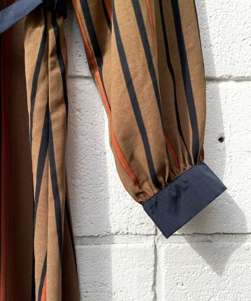 ＪＵＧＬＡＮＳ（ユグランス）の「☆ クラシカルな一枚。マルチストライプ柄ベルト付きワンピース　35936（ワンピース・レディース・ブラック/アイボリー/キャメル・FREE）」の15枚目の写真