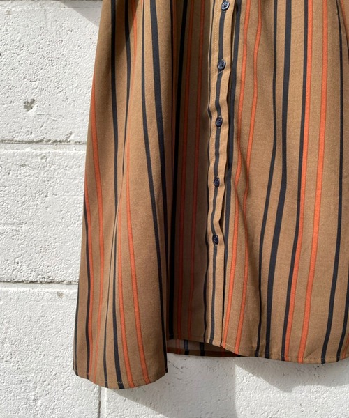 ＪＵＧＬＡＮＳ（ユグランス）の「☆ クラシカルな一枚。マルチストライプ柄ベルト付きワンピース　35936（ワンピース・レディース・ブラック/アイボリー/キャメル・FREE）」の14枚目の写真