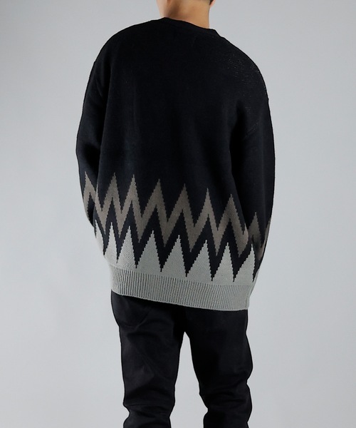 【素敵なデザイン❗️】COMME des GARÇONS 手裏剣柄 セーター EXAMPLE（エグザンプル）の「EXAMPLE EX KNIT CARDIGAN（カーディガン