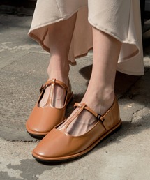 UNE MANSION | Tストラップメリージェーンフラットシューズ(パンプス)